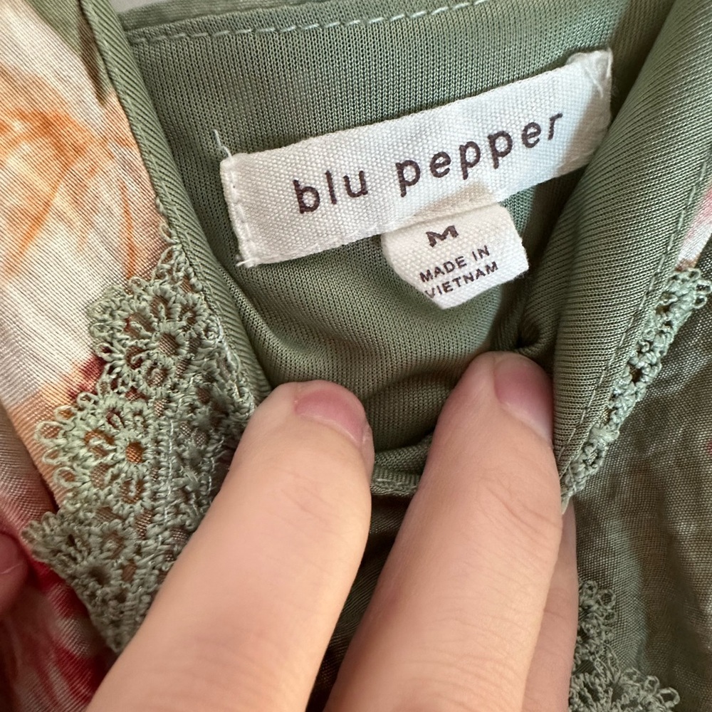 Blu Pepper Olive Lace Mini Dress - Picture 5 of 5